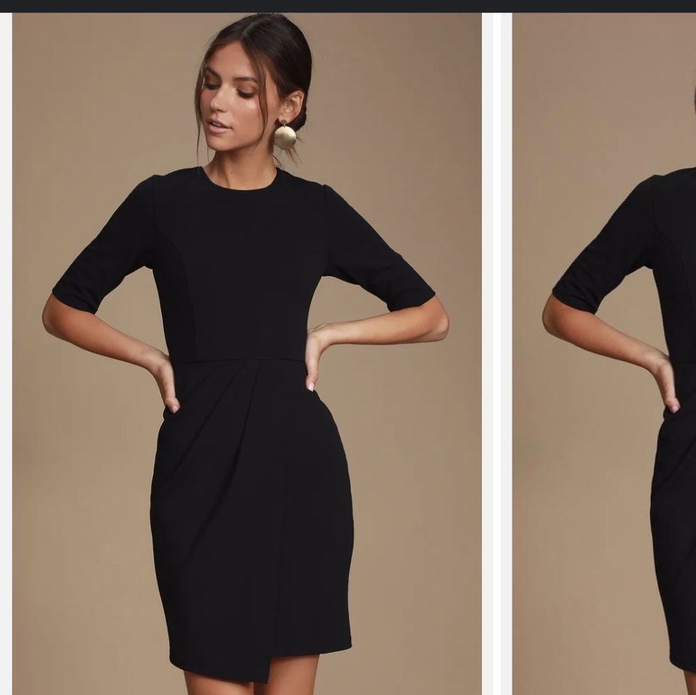 Westwood Black Half Sleeve Sheath Dress